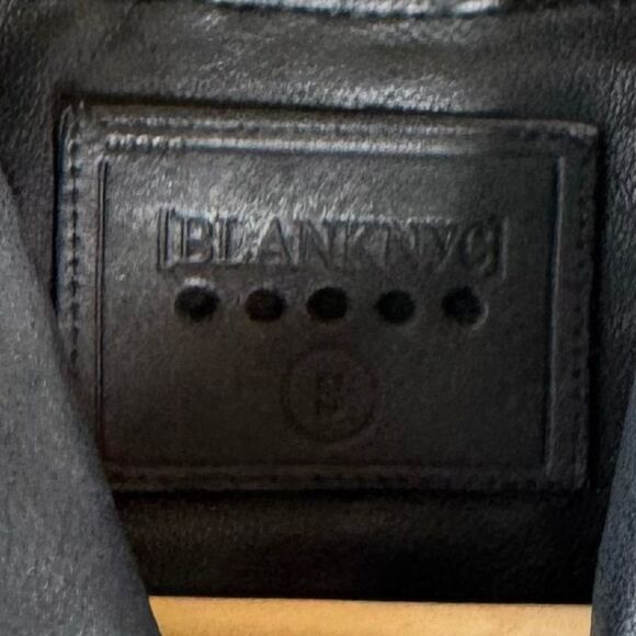 Blank NYC Women's Black Faux Leather Moto Biker Jacket Sz S - Picture 5 of 5